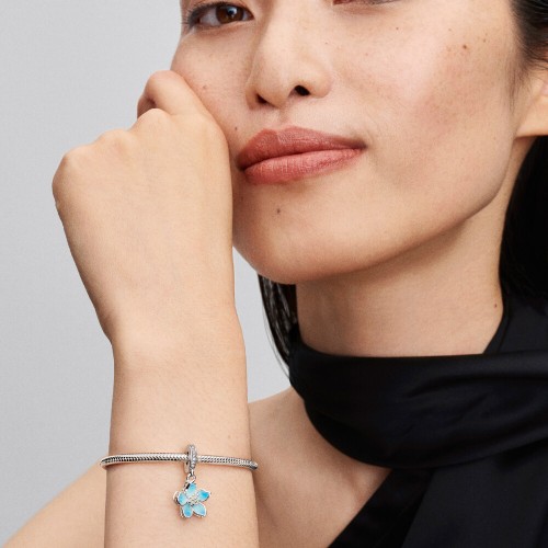 Pandora Blue Blossom Dangle Charm Pandora Blue Blossom Dangle Charm