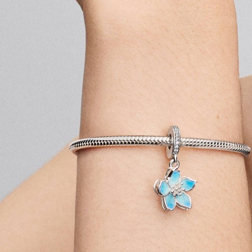 Pandora Blue Blossom Dangle Charm Pandora Blue Blossom Dangle Charm