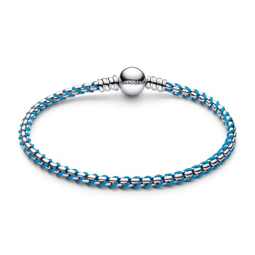 Pandora Blue Cord Snake Chain Bracelet