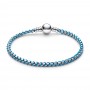 Pandora Blue Cord Snake Chain Bracelet
