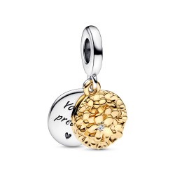 My Pandora Two-tone Daisy Double Dangle Charm
