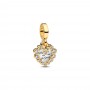 Pandora Sparkling Heart Double Dangle Charm Pandora Sparkling Heart Double Dangle Charm