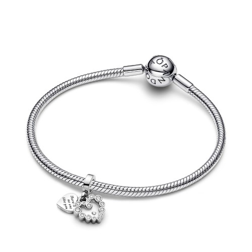 Pandora Sparkling Heart Double Dangle Charm