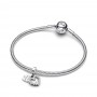 Pandora Sparkling Heart Double Dangle Charm