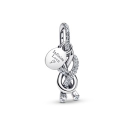 Pandora Pavé Infinity Knot Dangle Charm