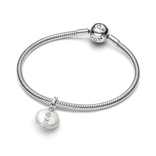 Pandora Treated Freshwater Cultured Baroque Pearl Mom Dangle Charm Pandora Treated Freshwater Cultured Baroque Pearl Mom Dangle Charm