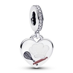Pandora Engravable Baking Tools Heart Dangle Charm