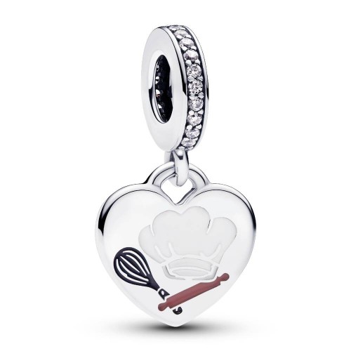 Pandora Engravable Baking Tools Heart Dangle Charm Pandora Engravable Baking Tools Heart Dangle Charm
