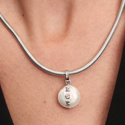 Pandora Treated Freshwater Cultured Baroque Pearl Mom Dangle Charm Pandora Treated Freshwater Cultured Baroque Pearl Mom Dangle Charm