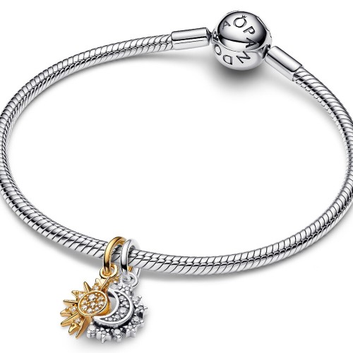 Pandora Splittable Sun & Moon Dangle Charm Pandora Splittable Sun & Moon Dangle Charm