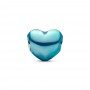 Pandora Metallic Sky Blue Heart Charm Pandora Metallic Sky Blue Heart Charm
