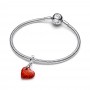 Pandora Opalescent Red Heart Dangle Charm Pandora Opalescent Red Heart Dangle Charm