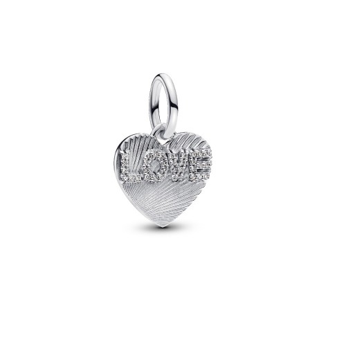 Pandora Engravable Love Heart Dangle Charm Pandora Engravable Love Heart Dangle Charm