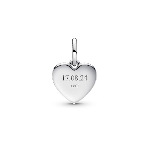 Pandora Engravable Love Heart Dangle Charm Pandora Engravable Love Heart Dangle Charm