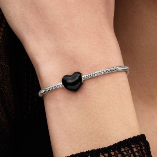 Pandora Black Heart Charm Pandora Black Heart Charm