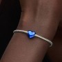 Pandora  Metallic Blue Heart Charm