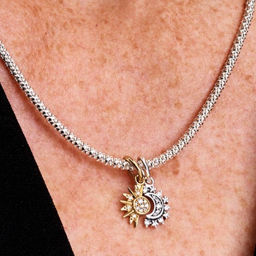 Pandora Splittable Sun & Moon Dangle Charm Pandora Splittable Sun & Moon Dangle Charm