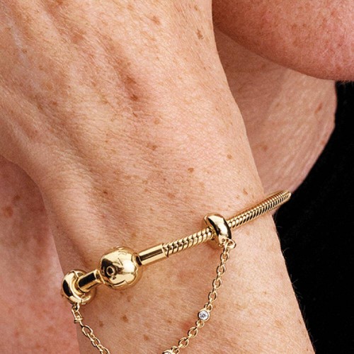 Pandora Triple Clear Stone Safety Chain Pandora Triple Clear Stone Safety Chain
