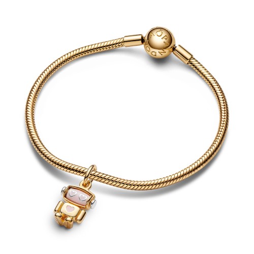 Pandora Spinnable Face Robot Dangle Charm Pandora Spinnable Face Robot Dangle Charm
