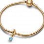 Pandora Faceted Sea Aqua Blue Eternity Circle Dangle Charm Pandora Faceted Sea Aqua Blue Eternity Circle Dangle Charm