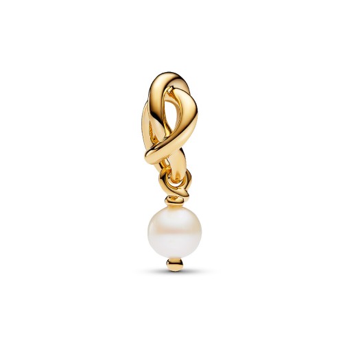 Pandora Treated Freshwater Cultured Pearl Eternity Circle Dangle Charm Pandora Treated Freshwater Cultured Pearl Eternity Circle Dangle Charm