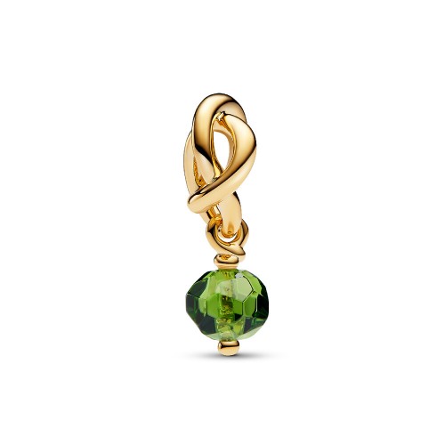 Pandora Faceted Spring Green Eternity Circle Dangle Charm Pandora Faceted Spring Green Eternity Circle Dangle Charm