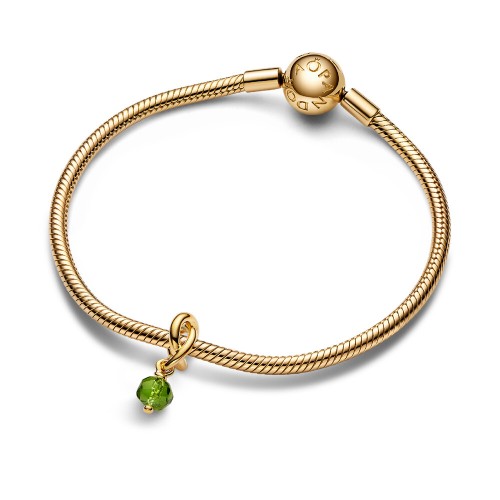 Pandora Faceted Spring Green Eternity Circle Dangle Charm Pandora Faceted Spring Green Eternity Circle Dangle Charm