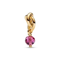 Pandora Faceted Pink Eternity Circle Dangle Charm Pandora Faceted Pink Eternity Circle Dangle Charm