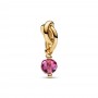 Pandora Faceted Pink Eternity Circle Dangle Charm Pandora Faceted Pink Eternity Circle Dangle Charm