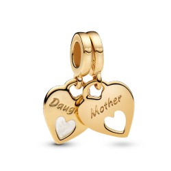 Pandora Double Heart Split Dangle Charm Pandora Double Heart Split Dangle Charm