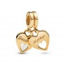 Pandora Double Heart Split Dangle Charm Pandora Double Heart Split Dangle Charm