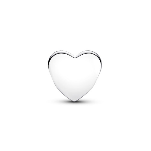 Pandora Hope heart sterling silver charm with pink enamel