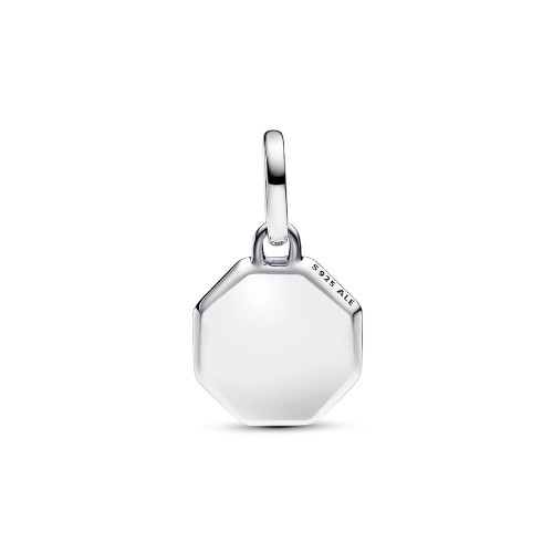 Pandora Turquoise-colored Engravable Mini Medallion Charm Pandora Turquoise-colored Engravable Mini Medallion Charm