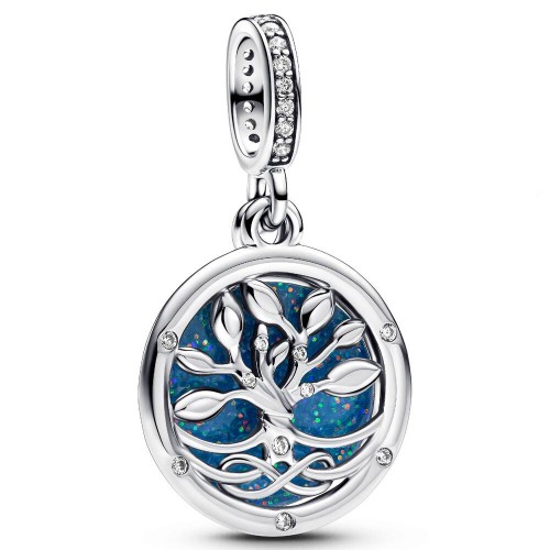 Pandora Glow-in-the-dark Infinity Tree Double Dangle Charm Pandora Glow-in-the-dark Infinity Tree Double Dangle Charm