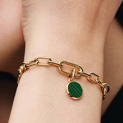 Pandora Green Engravable Mini Medallion Charm Pandora Green Engravable Mini Medallion Charm