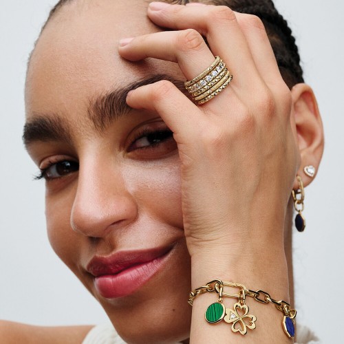 Pandora Green Engravable Mini Medallion Charm Pandora Green Engravable Mini Medallion Charm