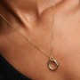Pandora Organically Shaped Two-Tone Pendant Necklace Pandora Organically Shaped Two-Tone Pendant Necklace