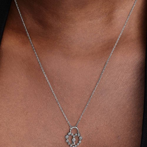 Pandora Sparkling Heart Padlock Pendant Necklace Pandora Sparkling Heart Padlock Pendant Necklace