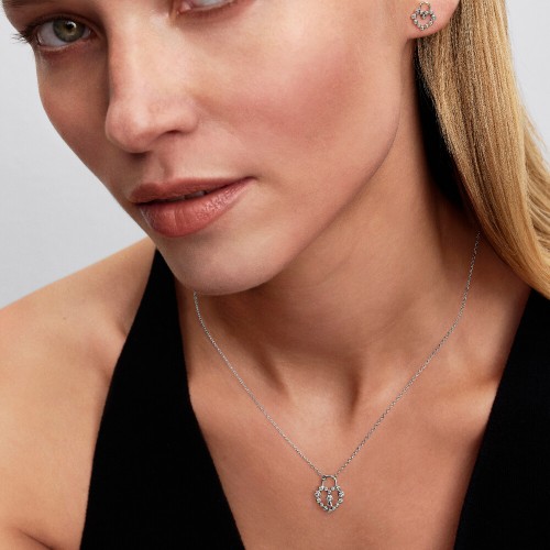 Pandora Sparkling Heart Padlock Pendant Necklace Pandora Sparkling Heart Padlock Pendant Necklace