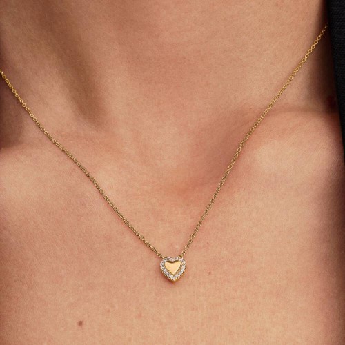 Pandora Engravable Heart Halo Collier Necklace Pandora Engravable Heart Halo Collier Necklace
