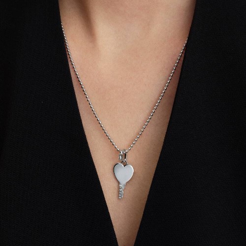 Pandora Engravable Heart Key Pendant Pandora Engravable Heart Key Pendant