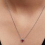 Pandora Elevated Red Heart Collier Necklace Pandora Elevated Red Heart Collier Necklace