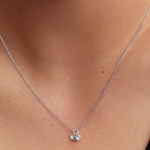 Pandora Talisman Sterling Silver Lab-Grown Diamond Heart & Star Dangle Pendant Necklace Pandora Talisman Sterling Silver Lab-Grown Diamond Heart & Star Dangle Pendant Necklace