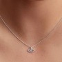 Pandora Talisman Sterling Silver Lab-Grown Diamond Evil Eye Pendant Necklace