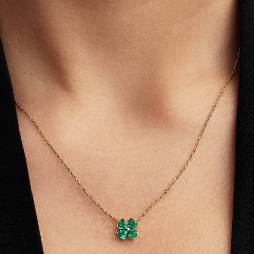 Pandora Green Lucky Clover Pendant Necklace Pandora Green Lucky Clover Pendant Necklace