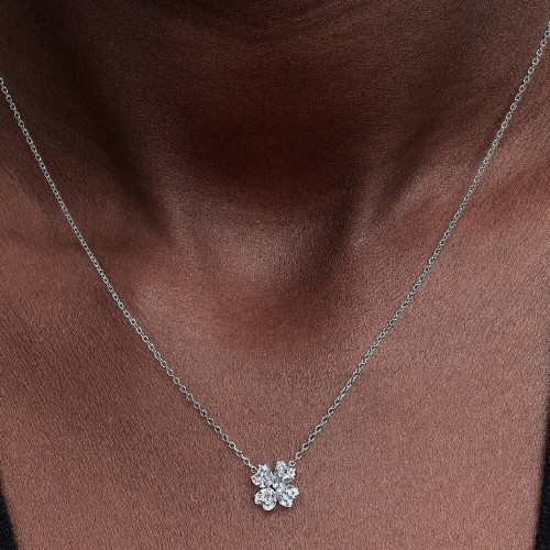 Pandora Sparkling Lucky Clover Pendant Necklace Pandora Sparkling Lucky Clover Pendant Necklace