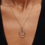 Pandora Two-Tone Double Pendant Necklace Pandora Two-Tone Double Pendant Necklace