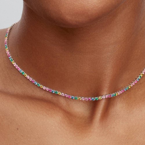 Pandora Rainbow Tennis Necklace Pandora Rainbow Tennis Necklace