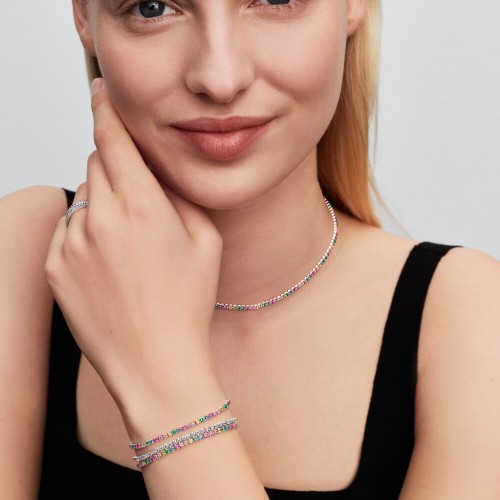 Pandora Rainbow Tennis Necklace Pandora Rainbow Tennis Necklace