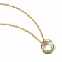 Pandora Organically Shaped Pavé Circle & Treated Freshwater Cultured Pearl Collier Necklace